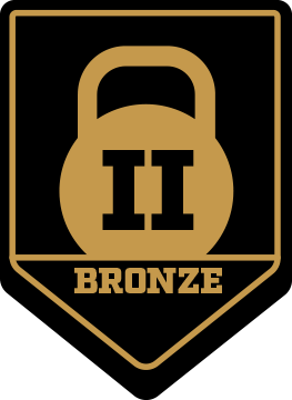 Bronze membership kettlebell badge